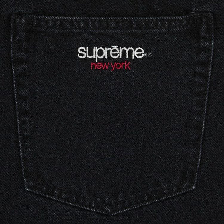 SUPREME BAGGY DENIM SHORTS BLACK