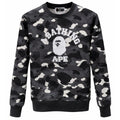 BAPE GLOW IN THE DARK SWEATSHIRT CAMO BLACK WHITE