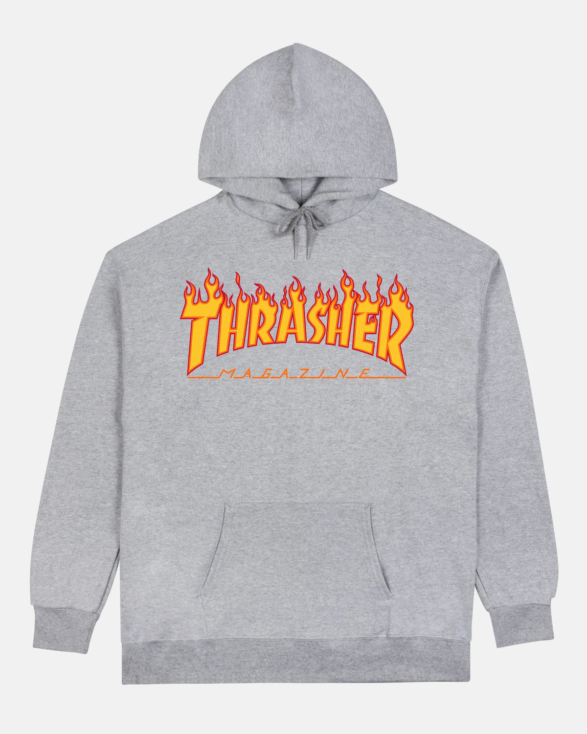 THRASHER FLAME HEATHER GREY HOODIE