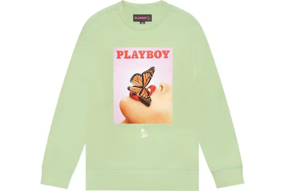 OVO x PLAYBOY BUTTERFLY CREWNECK (BASIL COLOR)