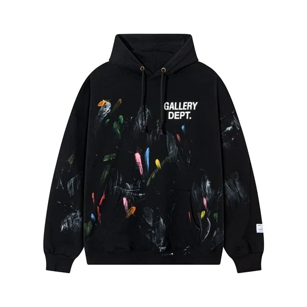 GALLERY DEPT. PAINT SPLATTER HOODIE BLACK