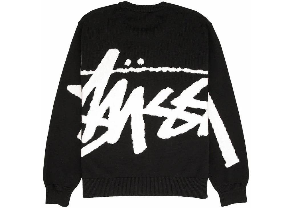 STUSSY STOCK SWEATER BLACK