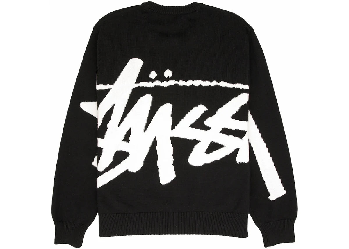 STUSSY STOCK SWEATER BLACK