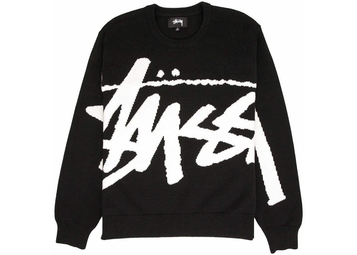 STUSSY STOCK SWEATER BLACK