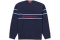 SUPREME CHEST STRIPE SWAETER NAVY